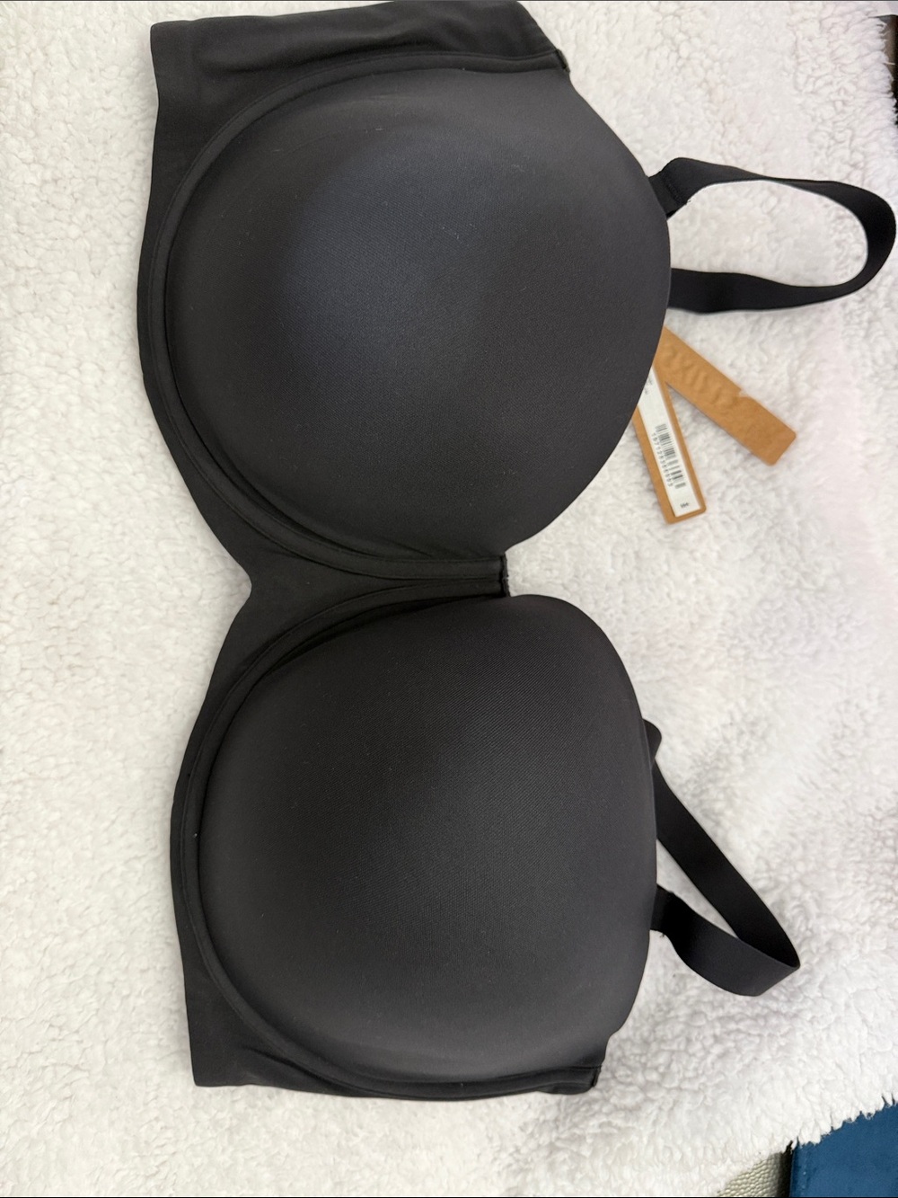 SKIMS Black Strapless Molded Bra